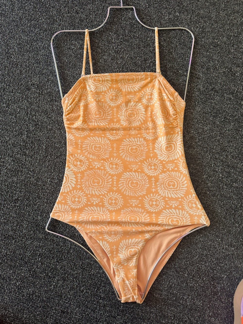 Peach Floral Sunburst One-Piece Swimsuit